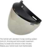 Retro Universal Standard 3-Snap Open Face Motorcycle Helmets Light Smoke