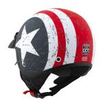 Milwaukee Helmets 9701 Maverick 3/4 Open Face Stars & Stripes Motorcycle Helmets