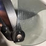 Universal Flip-Up 3-snap Bubble Shield for Open-Face Motorcycle Helmets