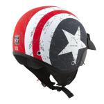 Milwaukee Helmets 9701 Maverick 3/4 Open Face Stars & Stripes Motorcycle Helmets