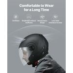 Uimoso DOT Motorcycle Modular Full Face 3/4 Open Face Helmet Black-M/L/XL Size