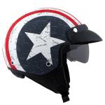 Milwaukee Helmets 9701 Maverick 3/4 Open Face Stars & Stripes Motorcycle Helmets