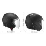 Uimoso DOT Motorcycle Modular Full Face 3/4 Open Face Helmet Black-M/L/XL Size