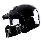 1Storm Motorcycle Full Face Helmet Open Face Helmet with Smoked Shield HKY881S-E