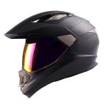 Dual Sport Motorcycle Motocross MX ATV Dirt Bike Full Face Helmet Matt Black DOT