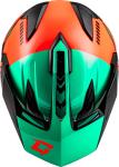 GMAX GM-11 Ronin Dual Sport Motorcycle Helmet Black/Aqua