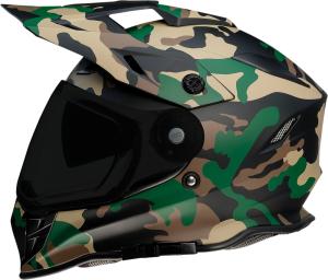 Z1R Range Camo Dual Sport Motorcycle Helmet Woodland