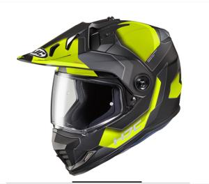 HJC DS-X1 HI-VIZ Synergy Dual Sport Motorcycle Riding Helmet  LARGE me-3hsf