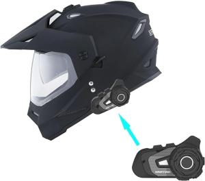 1Storm Youth Kids Dual Sport Dual Visor Motorcycle Full Face Helmet + Bluetooth