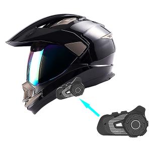 1Storm Dual Sport Helmet Motorcycle HGXP14A Full Face Off Road Bike +Bluetooth