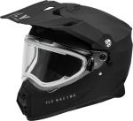 New Fly Racing Trekker Solid Matte Black Electric DOT ECE Motorcycle Helmet