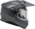 New Fly Racing Trekker Solid Grey Gray Electric Shield DOT ECE Motorcycle Helmet