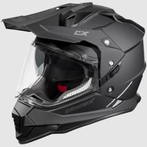 Castle Dual Sport Motorcycle Helmet,  Off Road or Street Legal, Black, Large