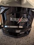 1Storm Motorcycle Motorcross Gloss Black Full Face Dual Sport Helmet HF802 Large
