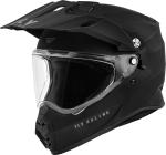 New Fly Racing Trekker Solid Matte Black DOT ECE Motorcycle Helmet All Sizes