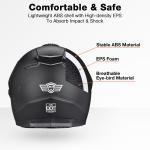 AHR Dual Sport Motorcycle Full Face Helmet w/ Sun Visor Motocross Offroad Bike