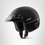 Sena Surge Mesh Intercom Enabled Open Face Smart Motorcycle Helmet (Matte Black/Gloss Black, XL)