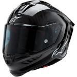 Alpinestars Supertech R10 Solid Helmet, Carbon Shell, CE-Certified, Advanced Ventilation & Fit, 2XL, Black Carbon Mattee & Glossy