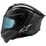 Alpinestars Supertech R10 Solid Helmet, Carbon Shell, CE-Certified, Advanced Ventilation & Fit, 2XL, Black Carbon Mattee & Glossy