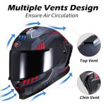 MXJ Gear Dual Visor Modular Motorcycle Helmet