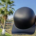 Yesmotor Matte Black Half Cap Motorcycle Helmet