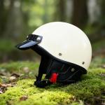 Retro Open Face Half Helmet for Motorcycles, White