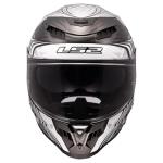 LS2 Dragon Carbon Full Face Motorcycle Helmet - Silver