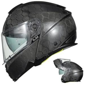 ILM Carbon Fiber Modular Full Face Motorcycle Helmet
