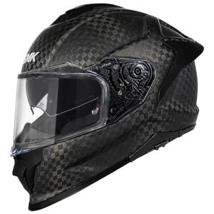 SMK Titan Carbon Full Face Motorcycle Helmet - Large