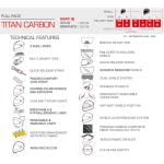 SMK Titan Carbon Full Face Motorcycle Helmet - Large