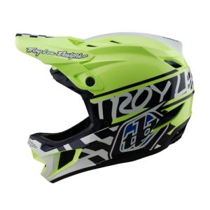 Troy Lee Designs D4 Helmet, Fifty-50 Navy/Yellow