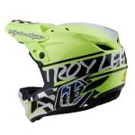 Troy Lee Designs D4 Helmet, Fifty-50 Navy/Yellow