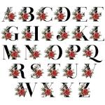 Personalized Christmas Monogram Return Address Labels