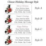Personalized Christmas Monogram Return Address Labels