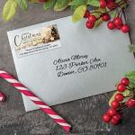 Personalized Golden Christmas Address Labels - 144 Pack