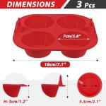 Webake 3-Piece Silicone Muffin Pan Set