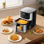 Compact 5 Quart Air Fryer with 8 Presets