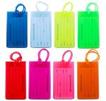 Colorful Flexible Travel Luggage Tags - 8 Pack