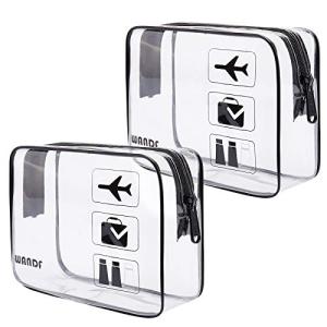WANDF TSA Approved Clear Toiletry Bags - 2 Pack