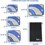 Travel Packing Cubes Set of 4 - Blue