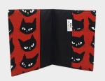 Red and Black Cats Travel Set - Passport Cover & Luggage Tag