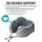 NAPFUN Travel Neck Pillow - 100% Memory Foam