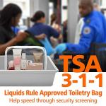 PACKISM TSA Approved Clear Toiletry Bag 3-Pack