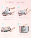 BAGSMART Compression Packing Cubes Set - Baby Pink