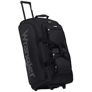Wrangler Wesley 30-Inch Black Rolling Duffel Bag