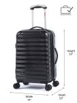 iFLY Hardside Luggage Fibertech 20 Inch Carry-on Luggage, Black