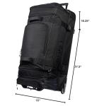 AmazonBasics 35-Inch Rolling Duffle Bag, Black