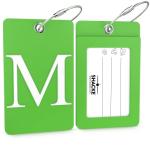 Shacke Initial Luggage Tag with Stainless Steel Ring