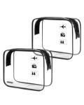 WANDF TSA Approved Clear Toiletry Bags - 2 Pack
