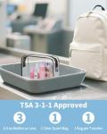 WANDF TSA Approved Clear Toiletry Bags - 2 Pack